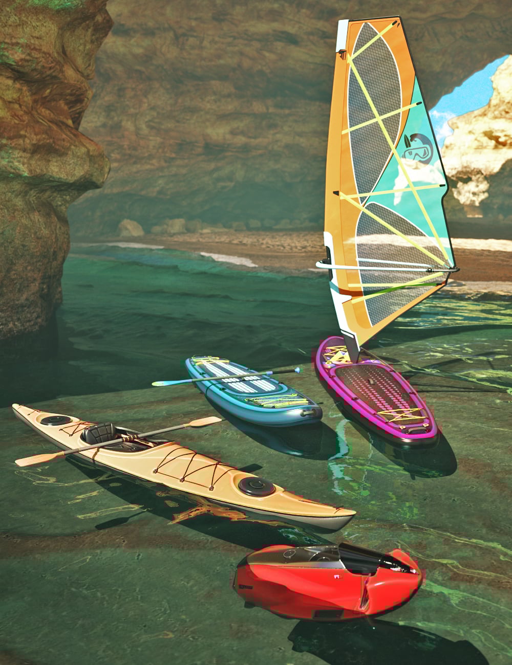 XI Sea Props by: Xivon, 3D Models by Daz 3D