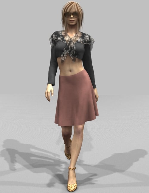 Flared Skirt by: OptiTex, 3D Models by Daz 3D