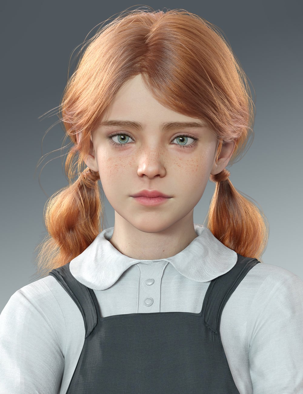 dForce Simple Ponytail Hair for Genesis 9 by: Magic Brush, 3D Models by Daz 3D