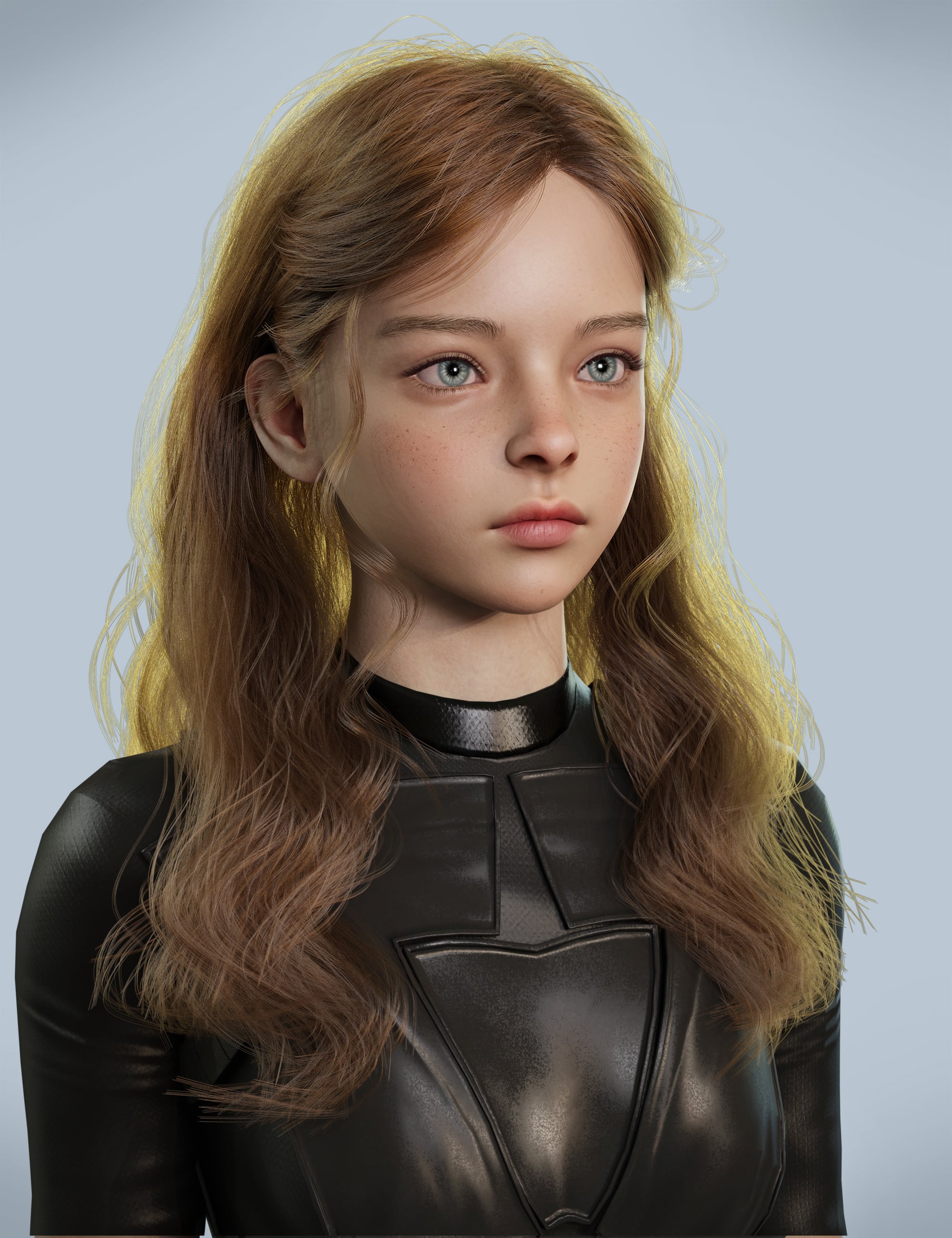 dForce Gentle Wavy Hair for Genesis 9 by: Magic Brush, 3D Models by Daz 3D