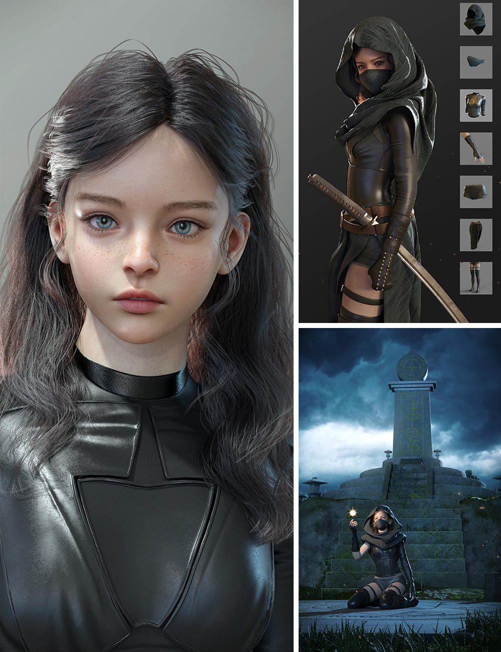 MB Helli HD for Genesis 9 Bundle by: Magic Brush, 3D Models by Daz 3D