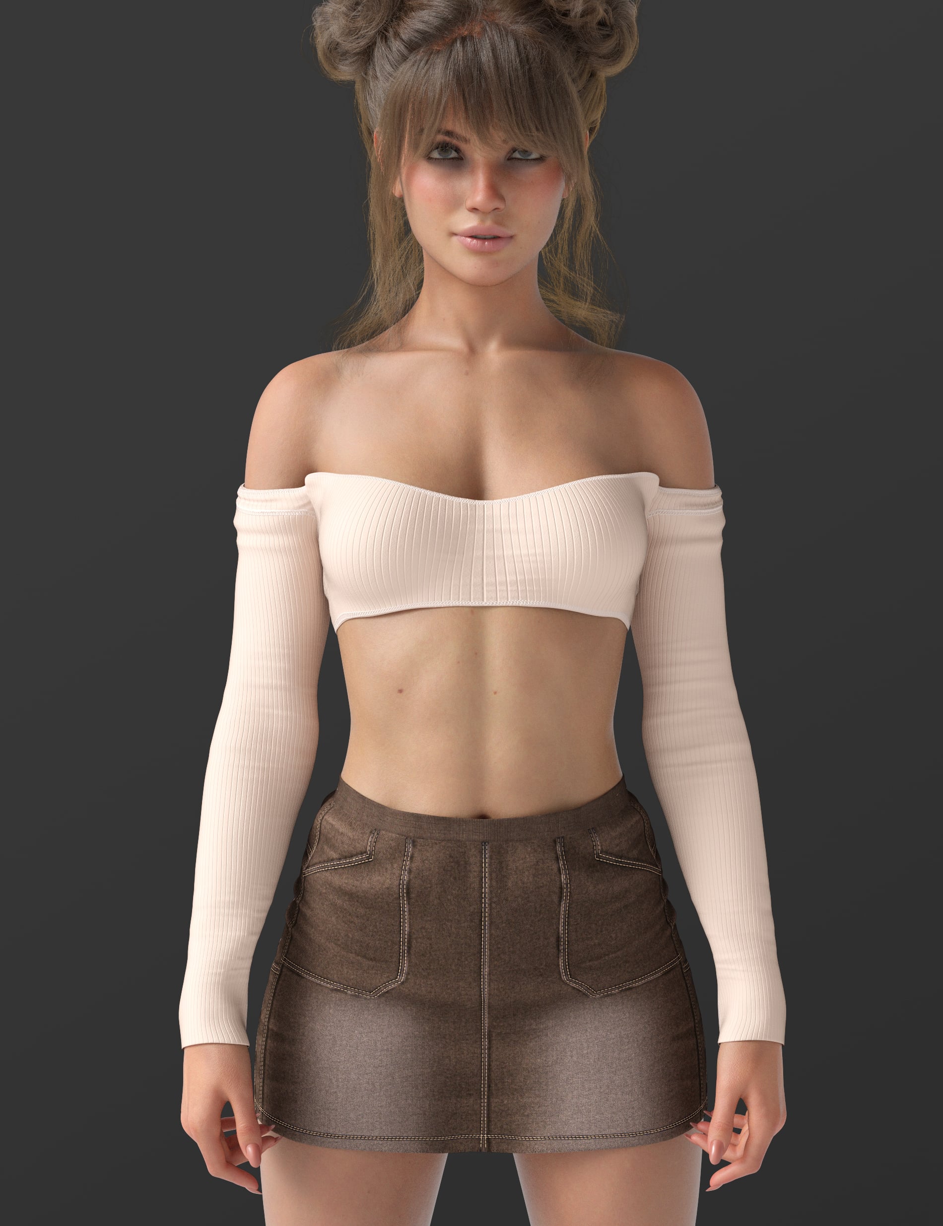 dForce X-Fashion Cozy Cord Outfit for Genesis 9 and 8 Female by: xtrart-3d, 3D Models by Daz 3D