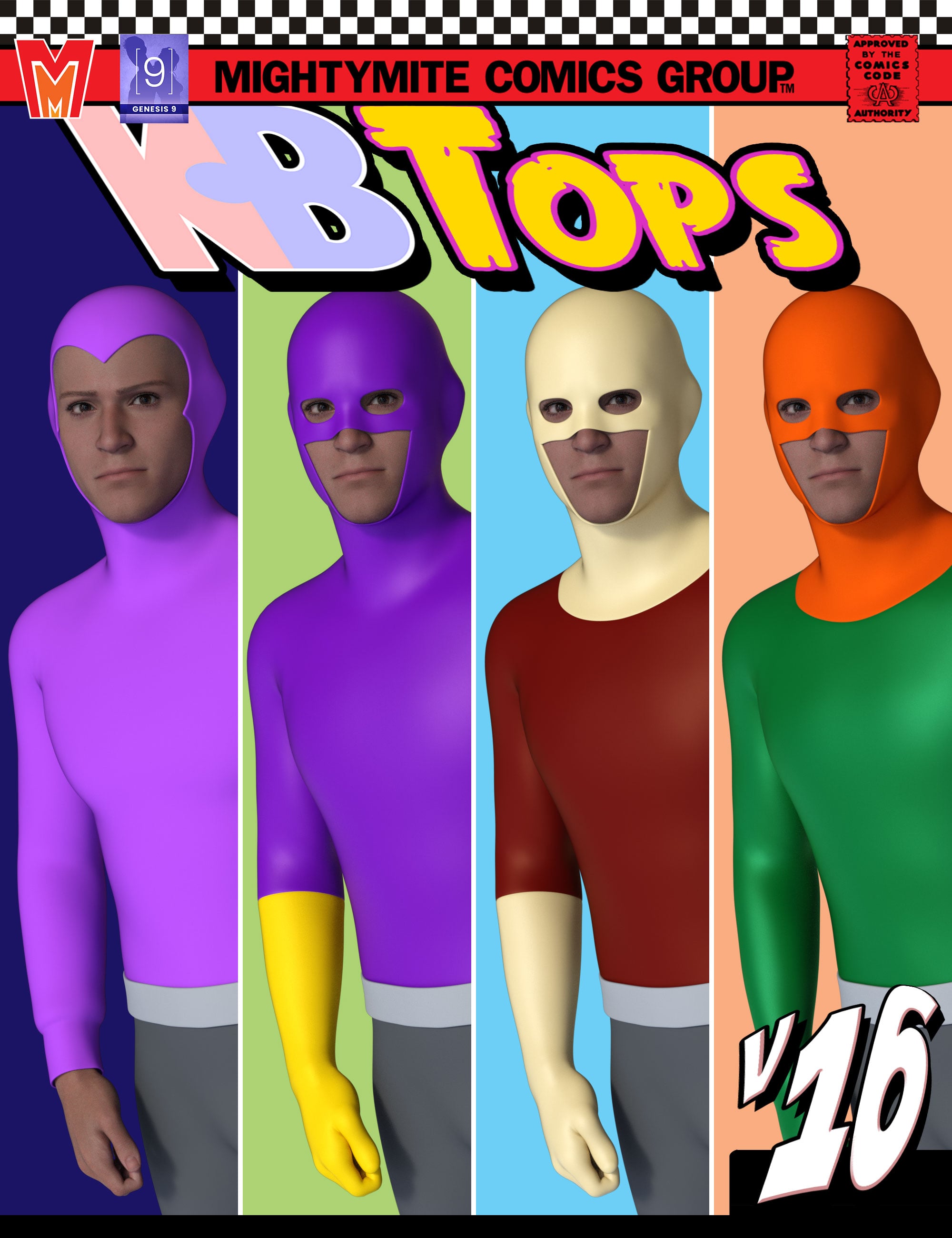 Tops v016 MMKBGenesis 9 by: MightyMite, 3D Models by Daz 3D