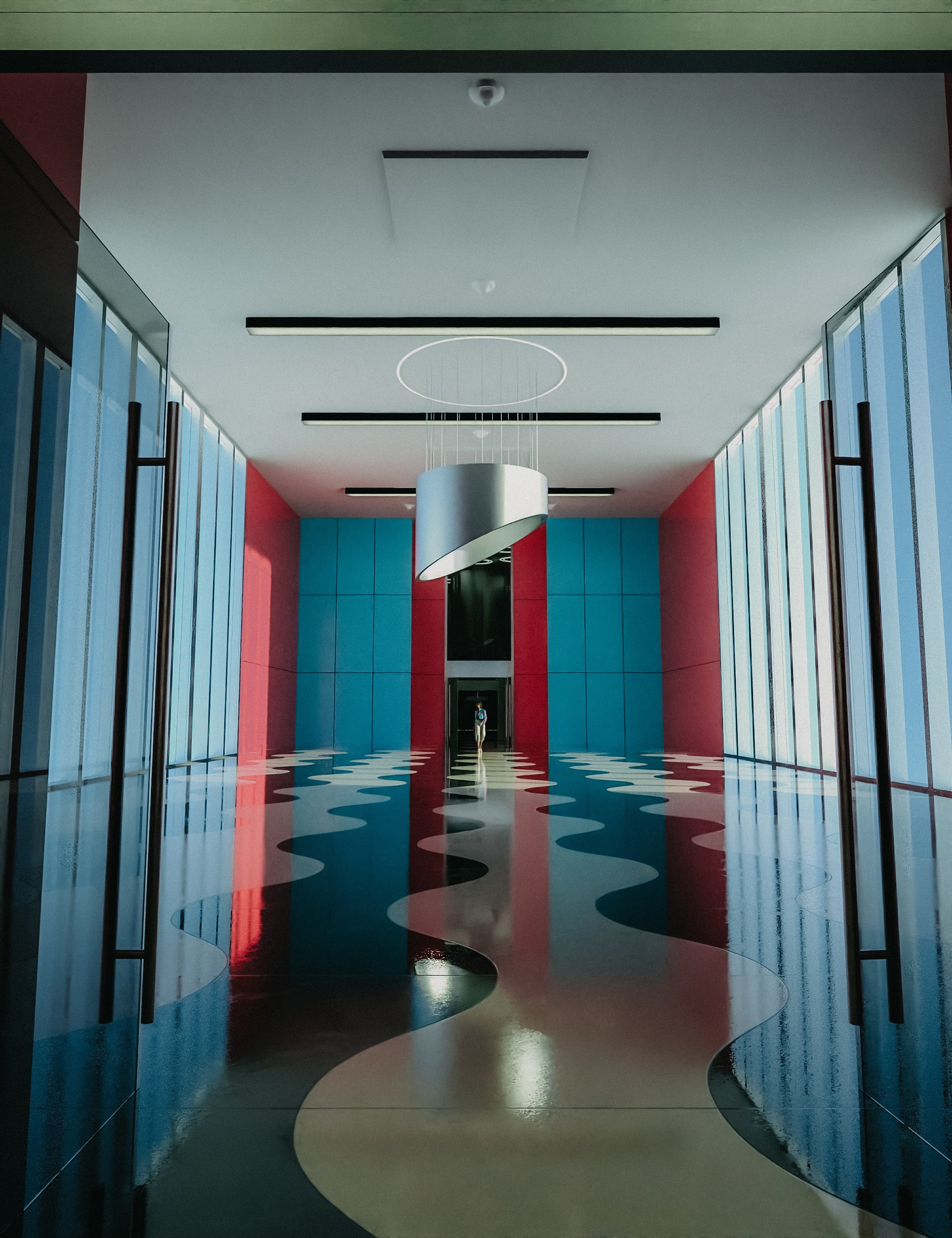 HT Retro-Futurist Pop Hall by: Hate94Neu, 3D Models by Daz 3D