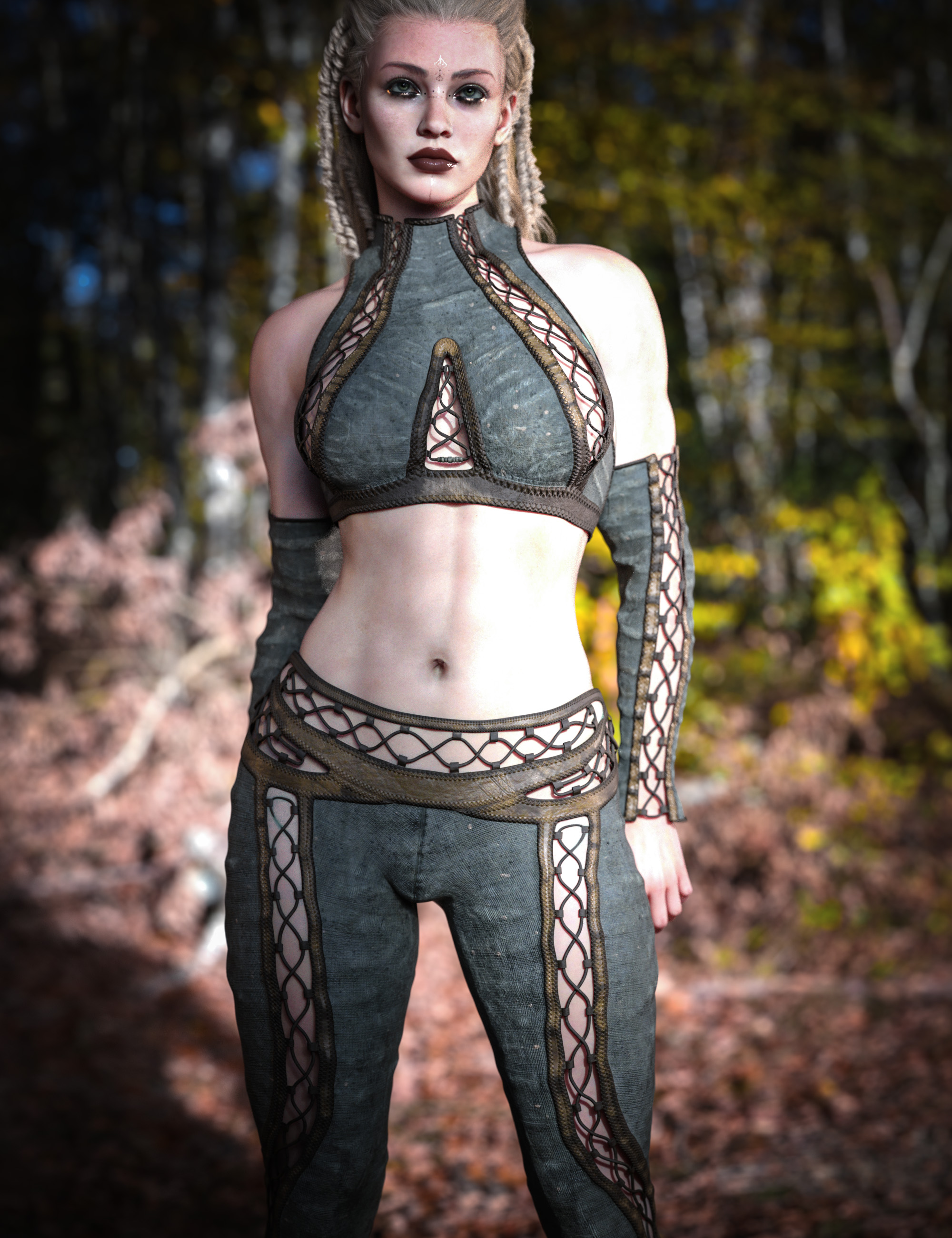 CB Karee Clothing Set Nature Texture Expansion by: CynderBlue, 3D Models by Daz 3D