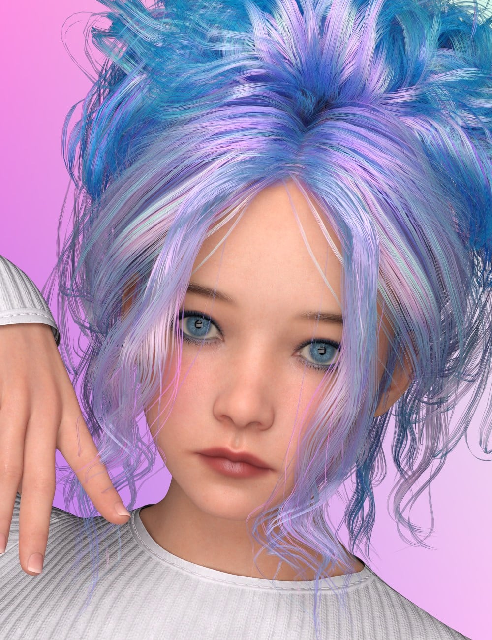 L3D ColorMix Athina Hair by: LUNA3D, 3D Models by Daz 3D