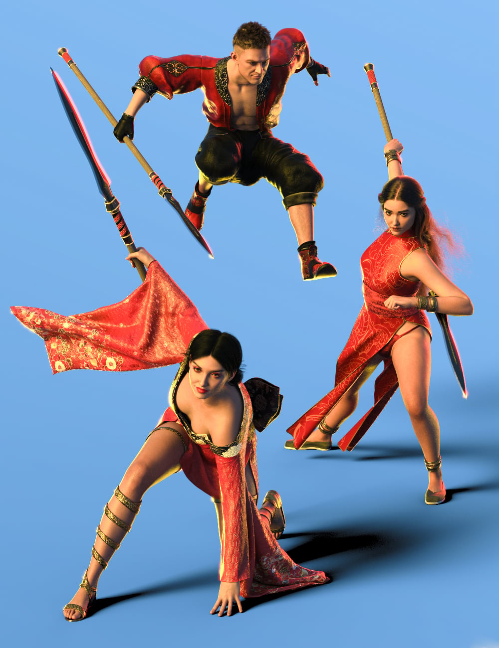 PTF Rending Point Combat Poses and a Prop for Genesis 9 by: PixelTizzyFit, 3D Models by Daz 3D