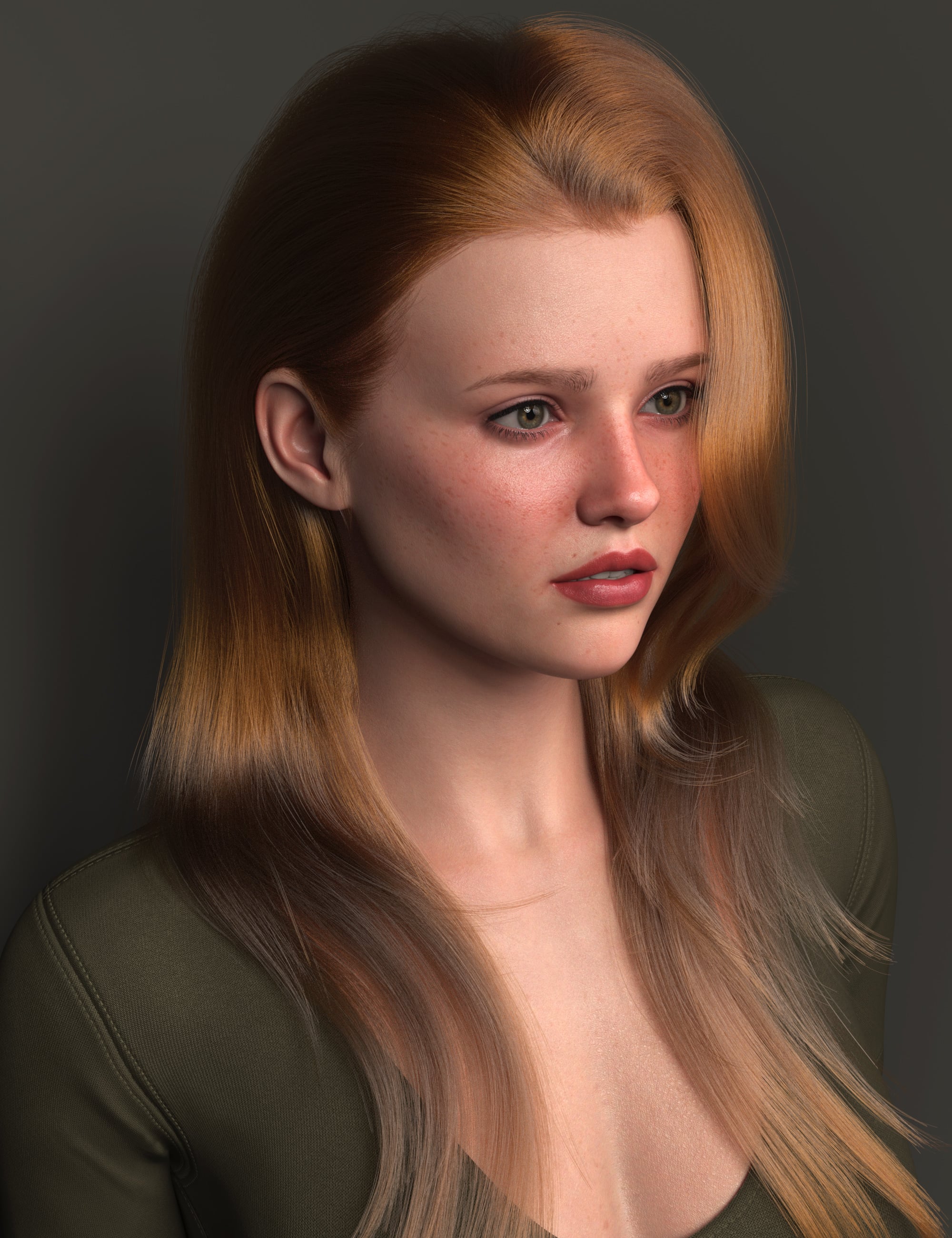 dForce Vintage Style Swept Long Strand-Based Hair for Genesis 9 by: outoftouch, 3D Models by Daz 3D