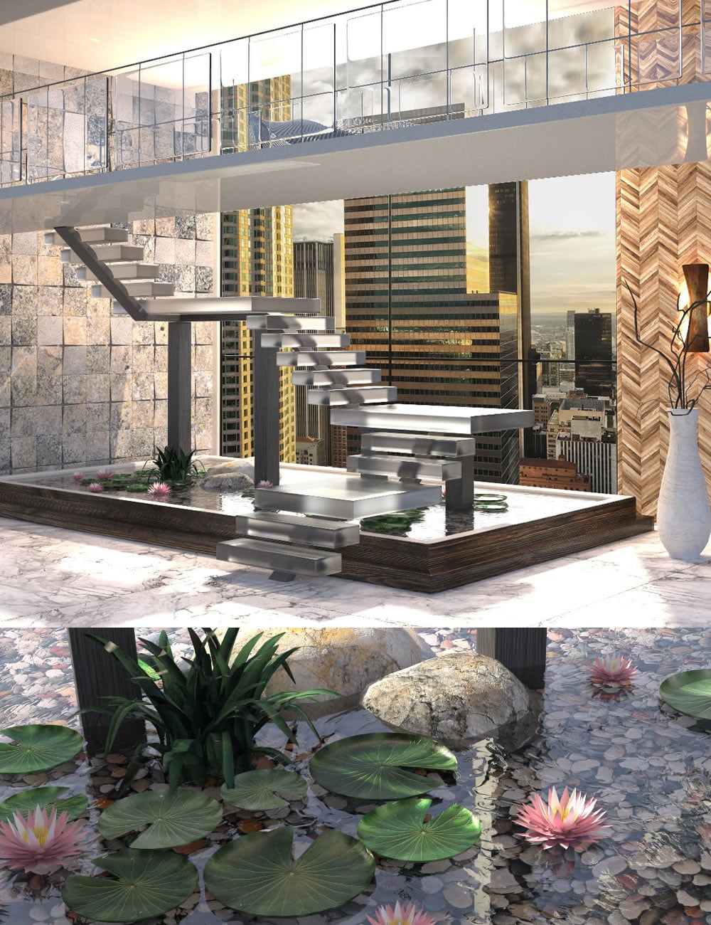 Staircase Reflections by: SilvaAnt3d, 3D Models by Daz 3D