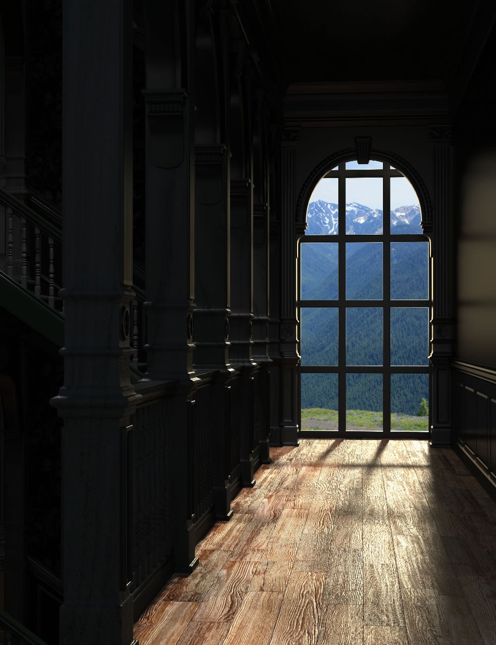 Staircase Dark by: SilvaAnt3d, 3D Models by Daz 3D