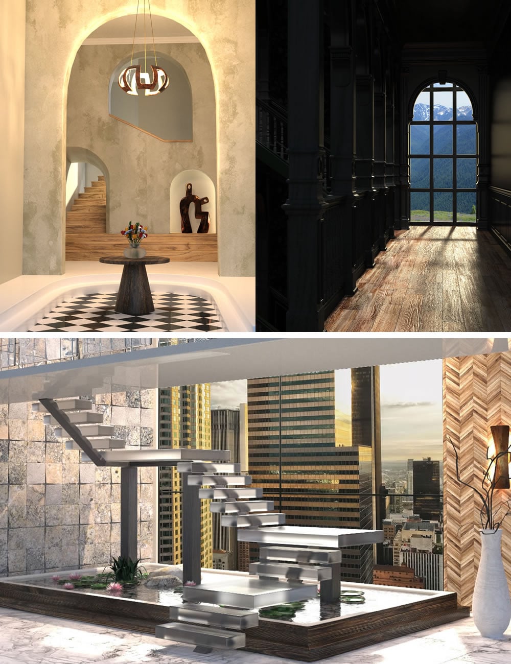 Staircase Bundle by: SilvaAnt3d, 3D Models by Daz 3D