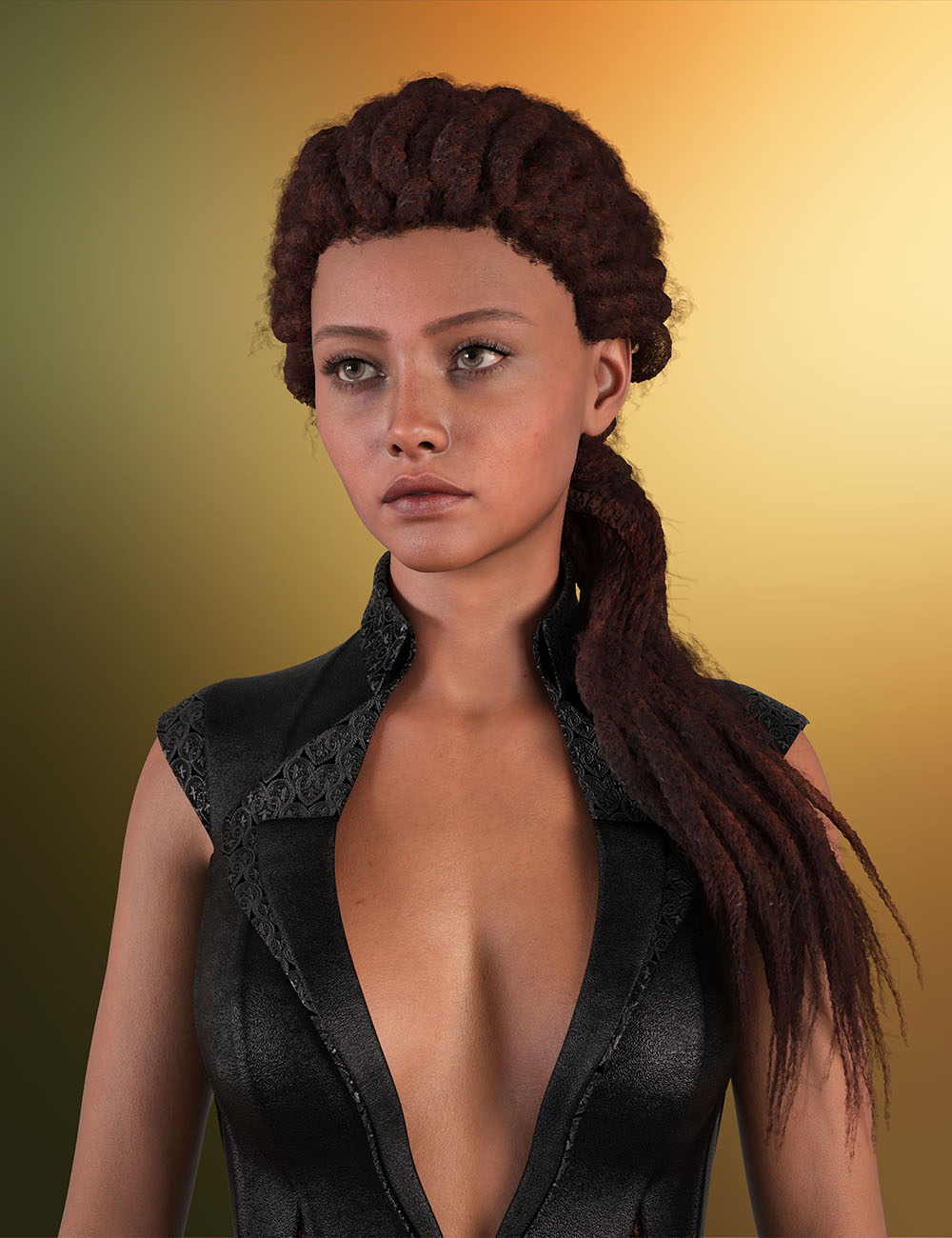 Ezili Hair For Genesis 9 by: Prae, 3D Models by Daz 3D