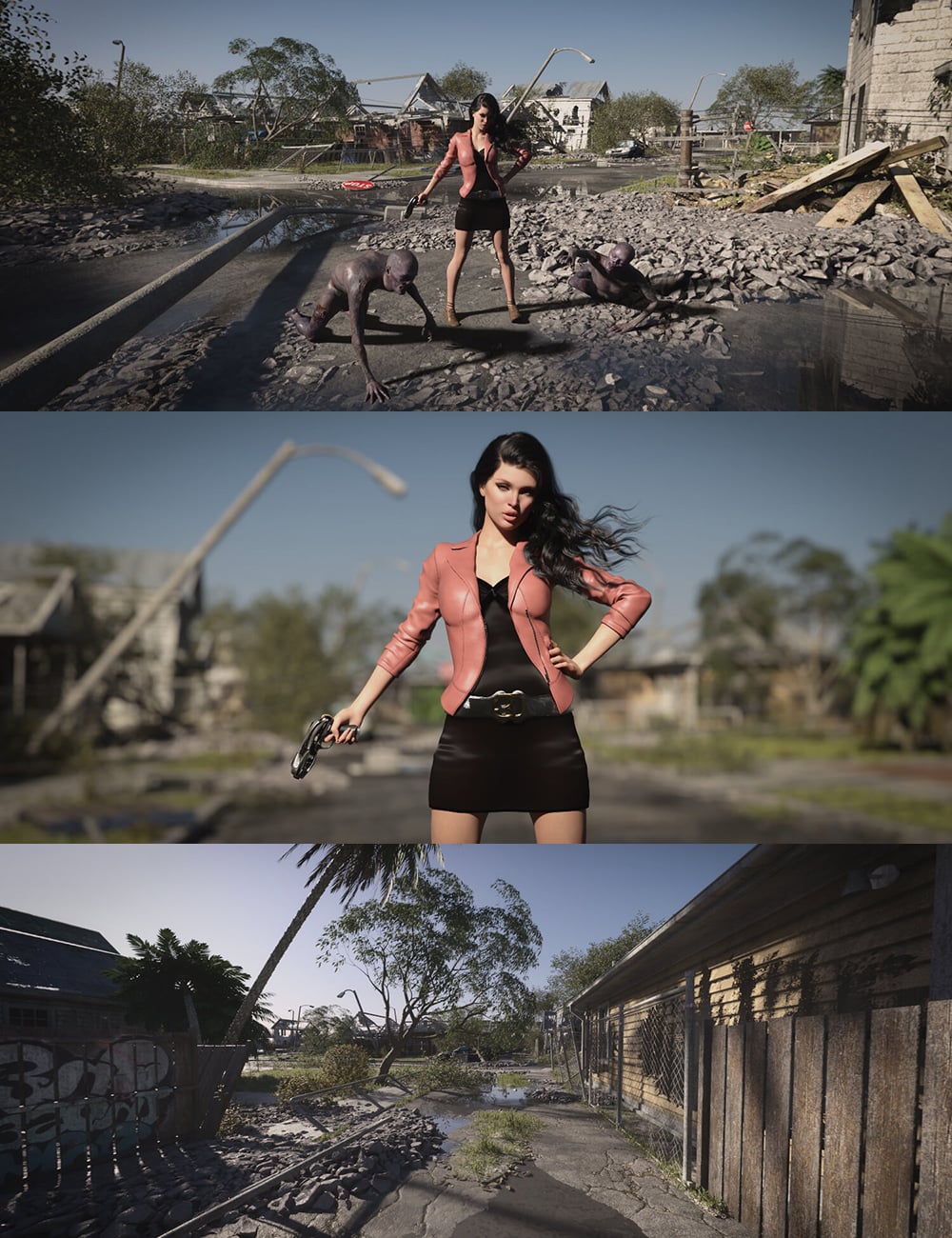 Suburban Ruins HDRI Set by: Dreamlight, 3D Models by Daz 3D