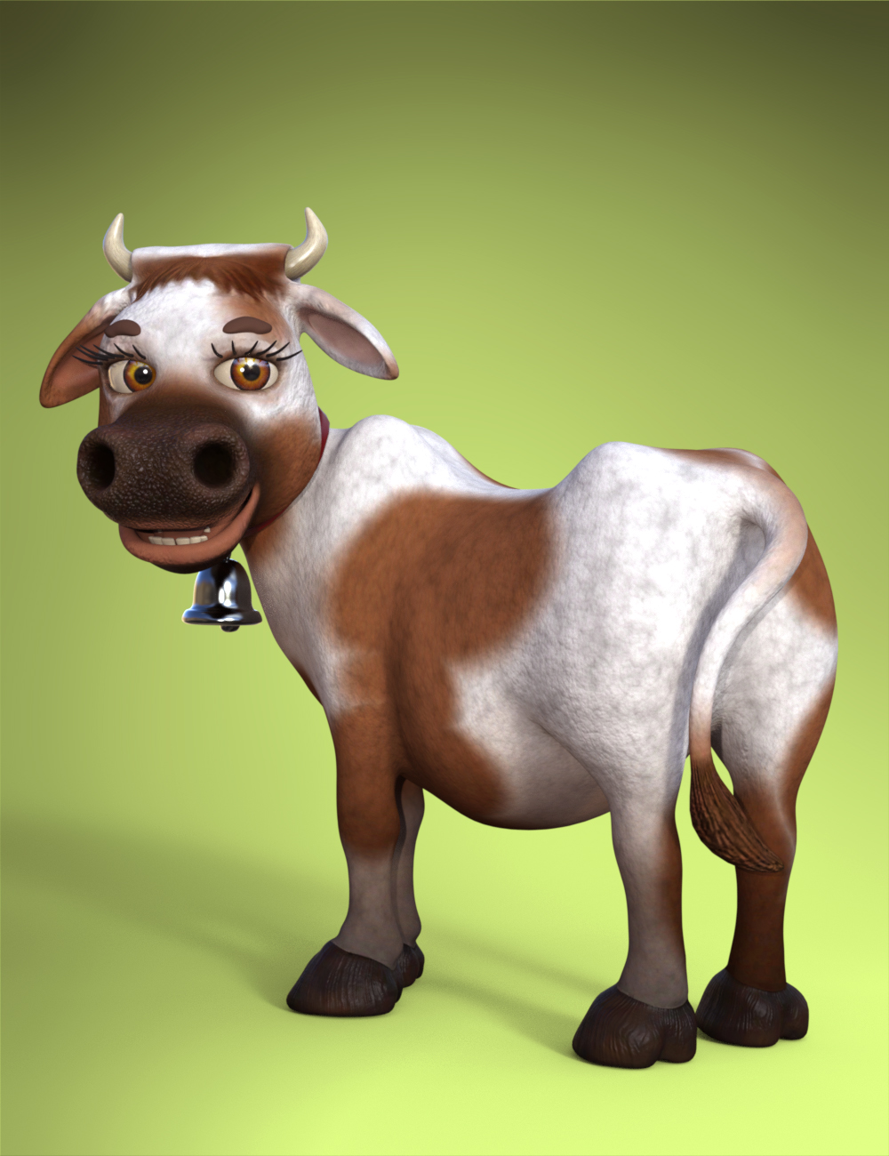 Toon Cow for Daz Horse 3 by: 3D Universe, 3D Models by Daz 3D