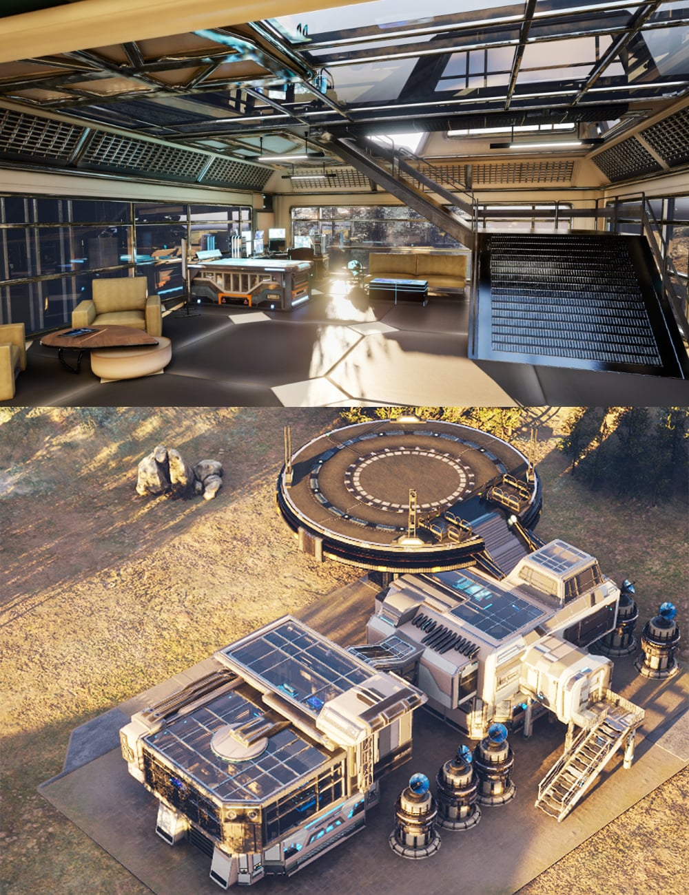 XI Sci-Fi Outpost by: Xivon, 3D Models by Daz 3D