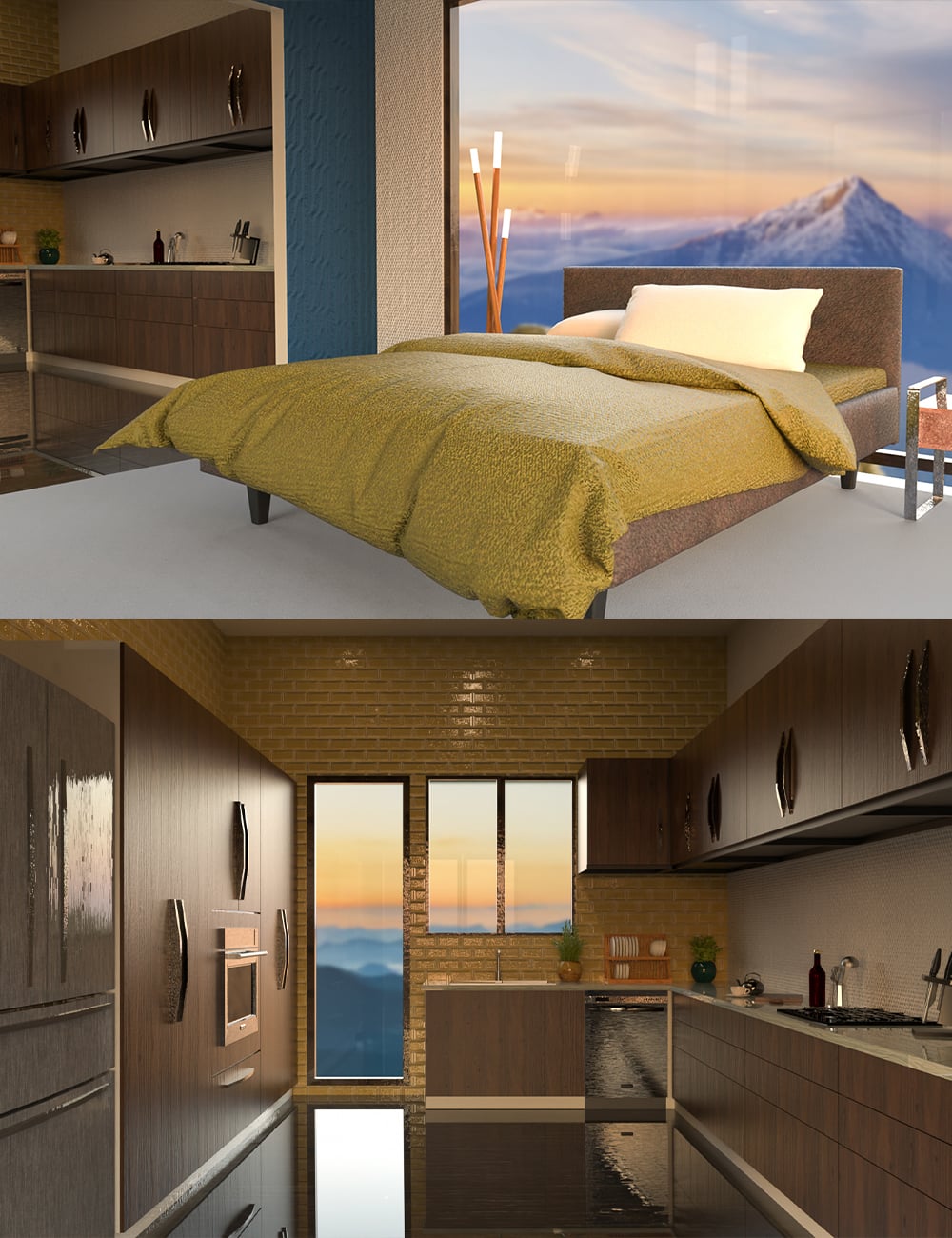 Summit View Bedroom by: bituka3d, 3D Models by Daz 3D