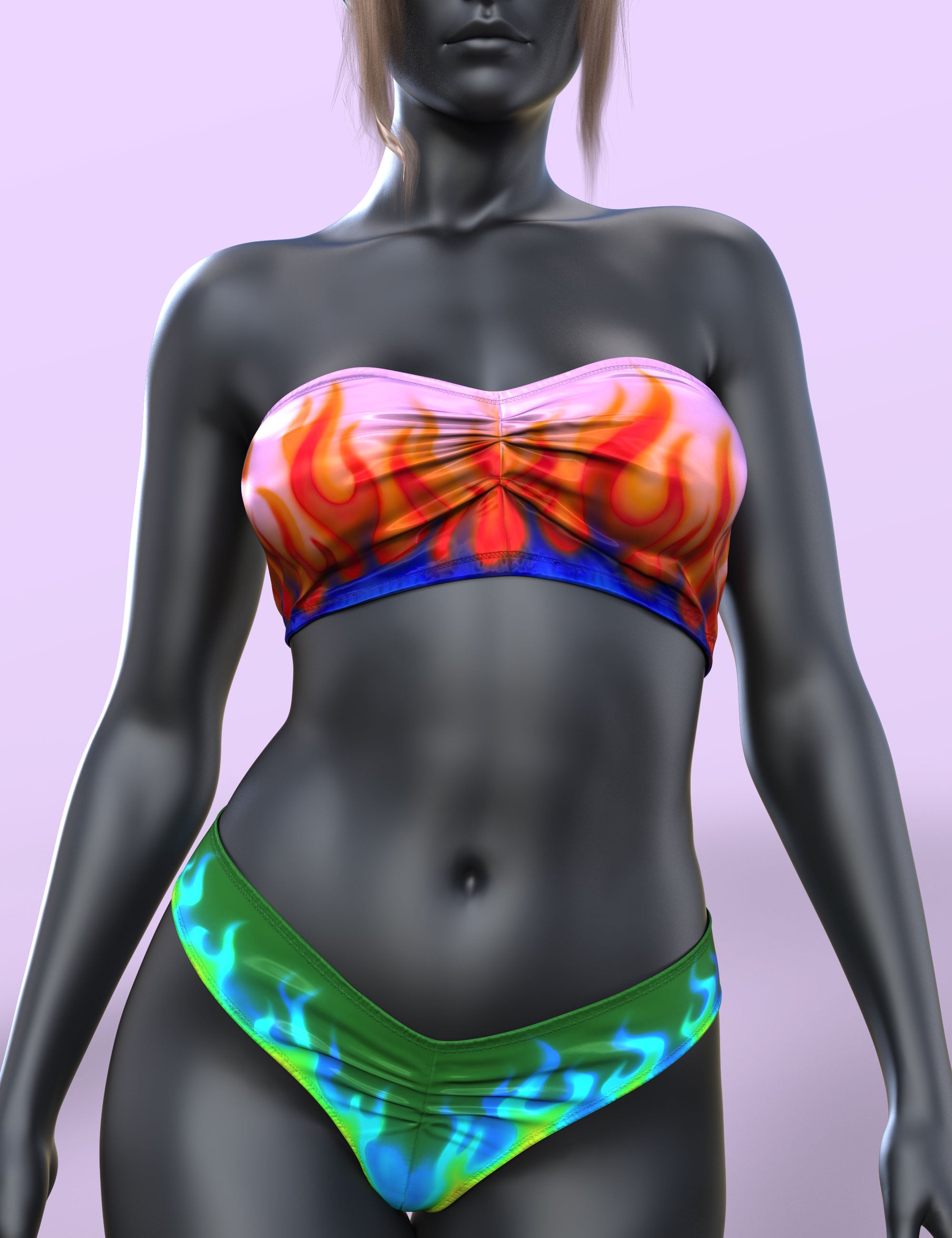 dForce COG Strapless Bikini Texture Pack by: CatOnGlade, 3D Models by Daz 3D