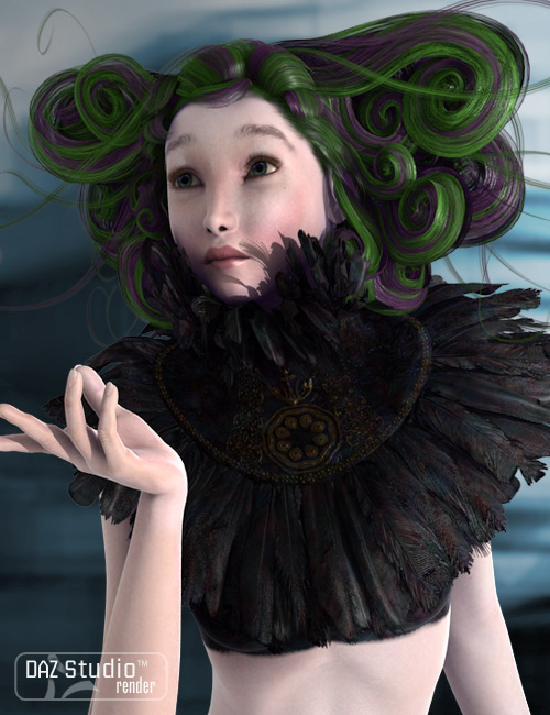 Calais Hair and Ruff by: AprilYSH, 3D Models by Daz 3D