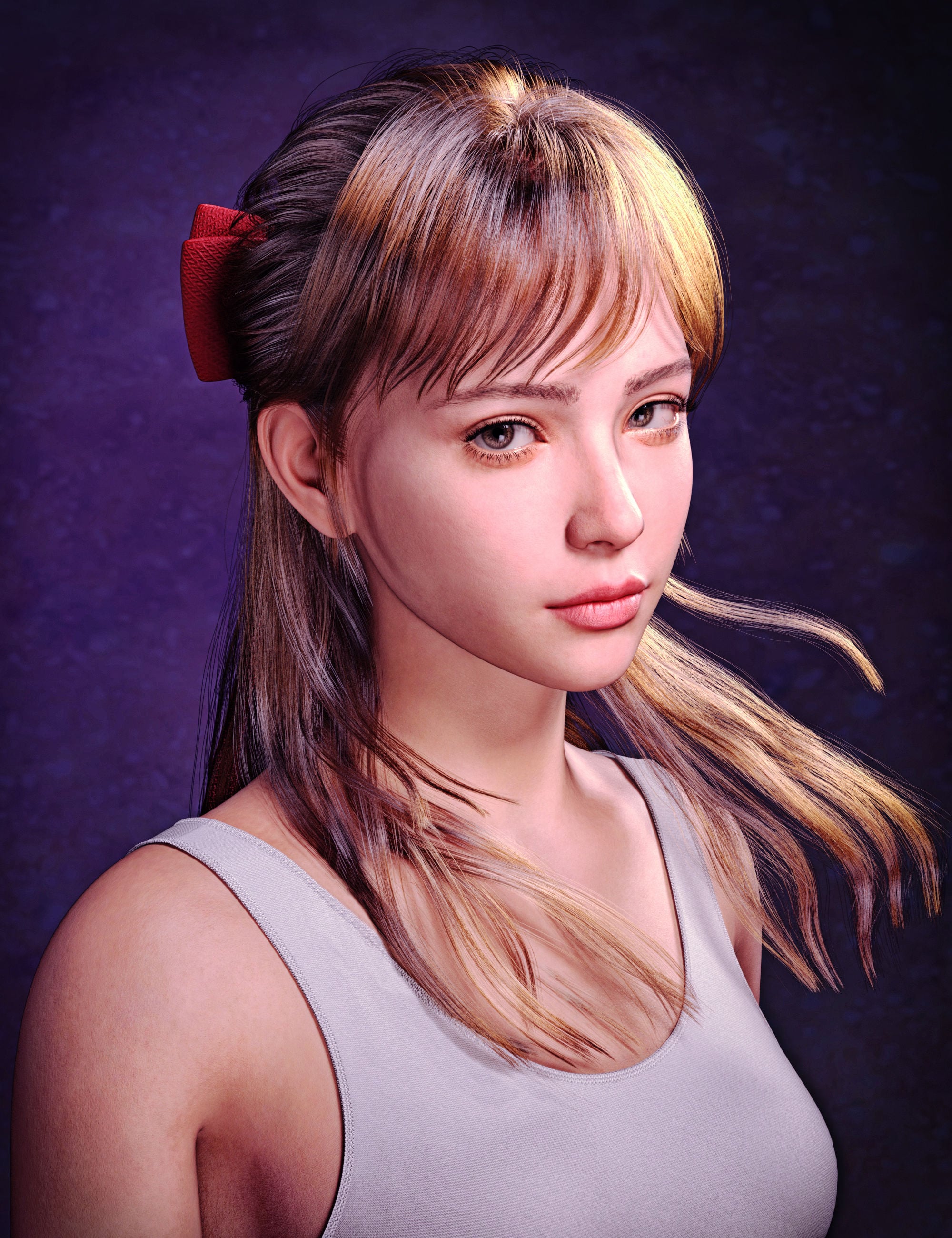 dForce Strand-Based FE Backcomb Loose Hair for Genesis 9,8 and 8.1 by: FeSoul, 3D Models by Daz 3D