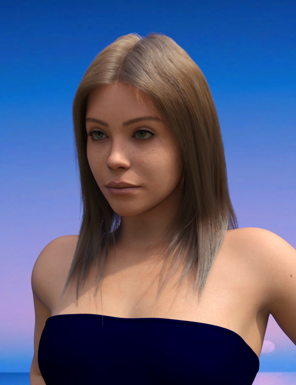 ATG Straight Silky Long Hair for Genesis 9 by: atrilliongames, 3D Models by Daz 3D