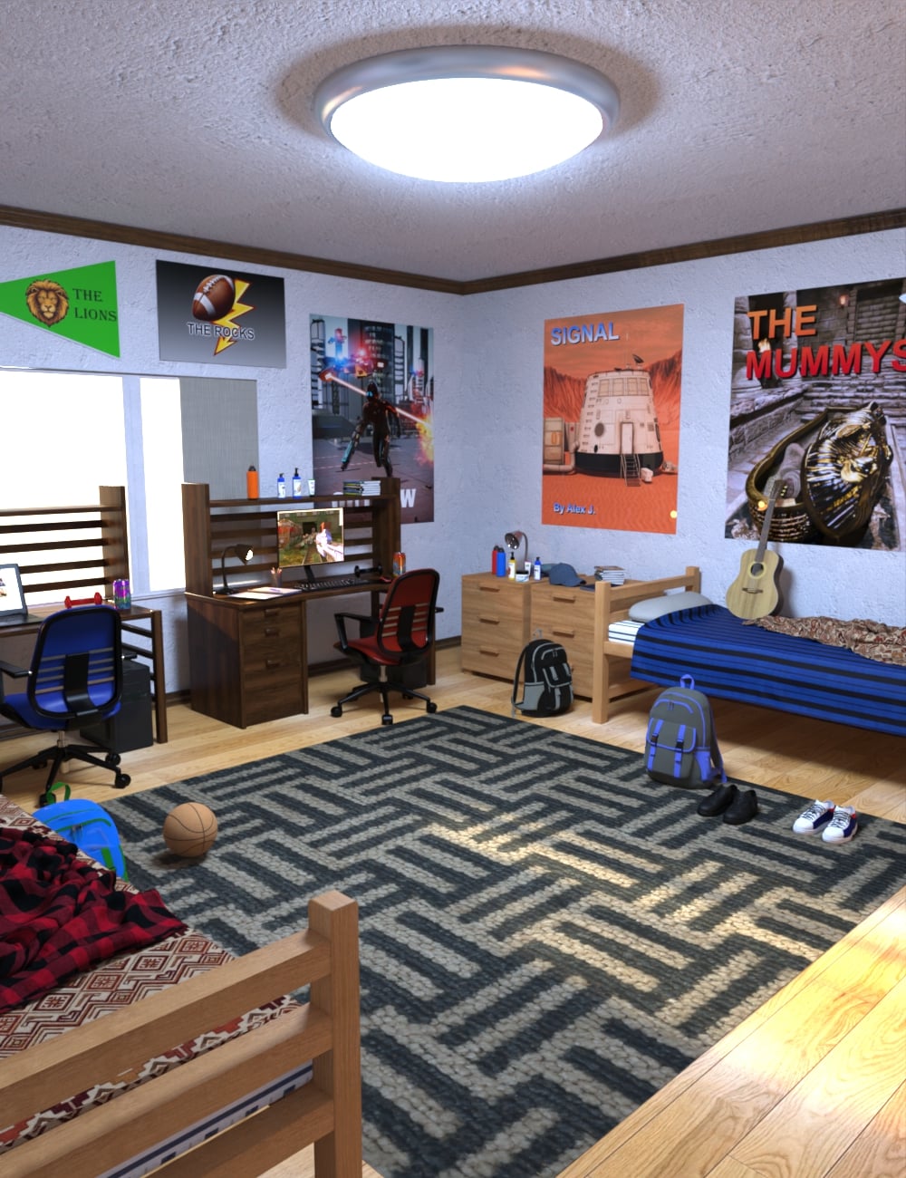 AP College Dormitory by: AcharyaPolina, 3D Models by Daz 3D