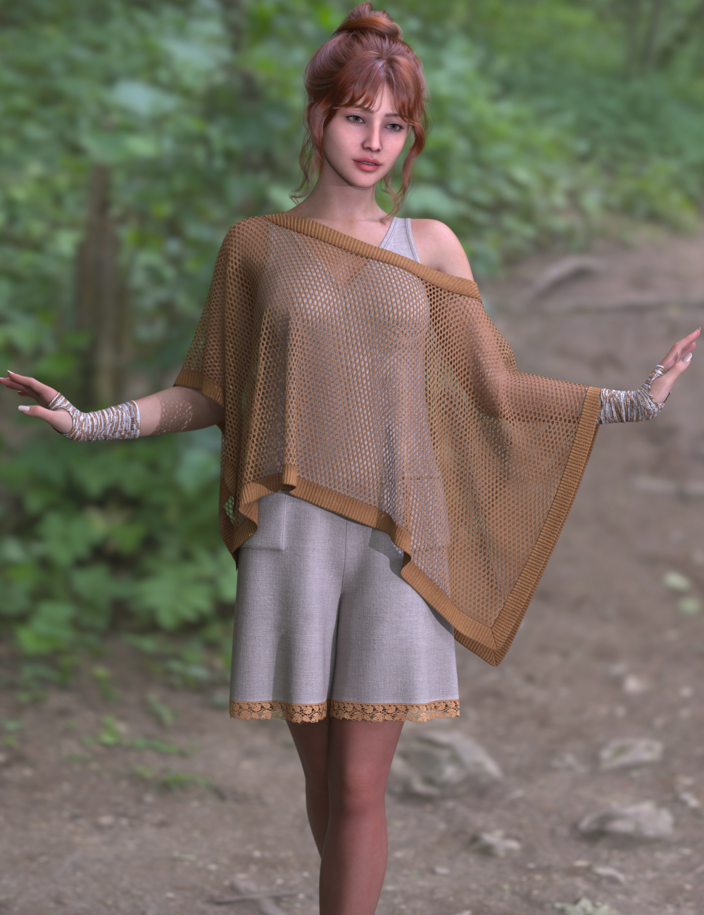 dForce LV Forest Core Outfit for Genesis 9 by: Leviathan, 3D Models by Daz 3D