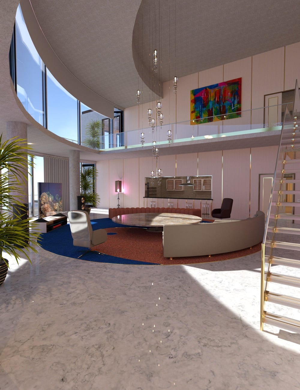 PW SR Sky Room Penthouse by: PW Productions, 3D Models by Daz 3D
