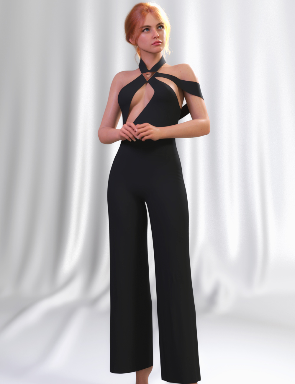 JMR dForce Danuta Jumpsuit for Genesis 9 and 8 Female by: JaMaRe, 3D Models by Daz 3D