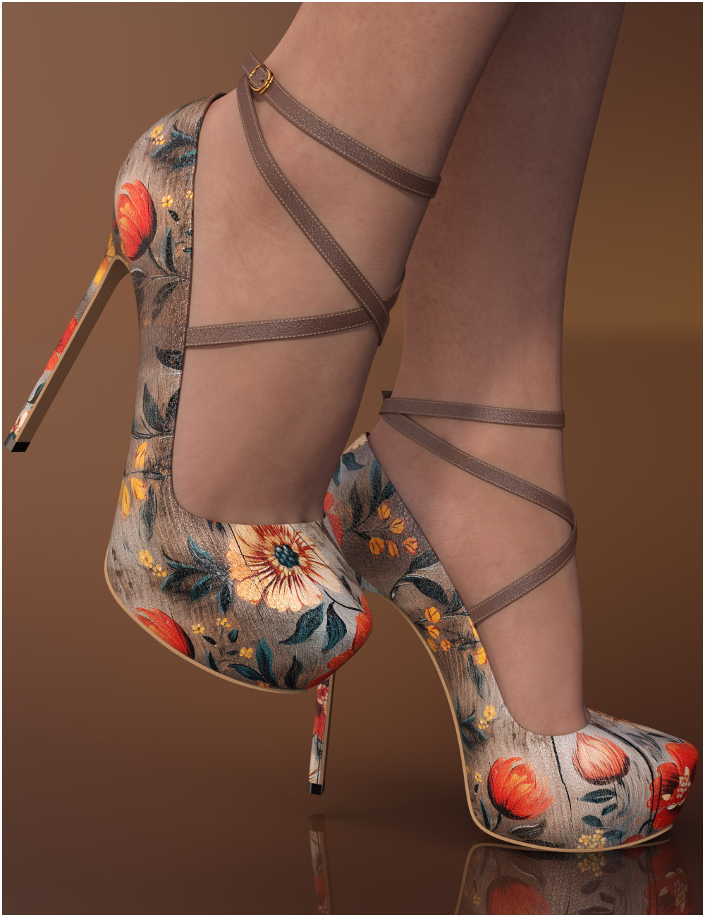Styles Add-On For Gracie High Heels by: Belladzines, 3D Models by Daz 3D