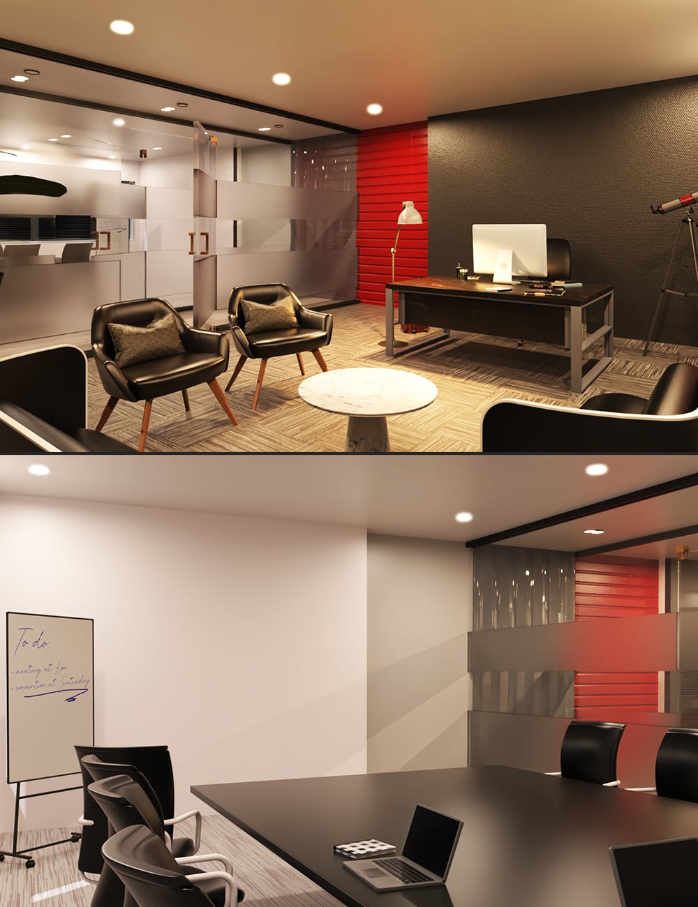 Executive Office and Conference by: Tesla3dCorp, 3D Models by Daz 3D
