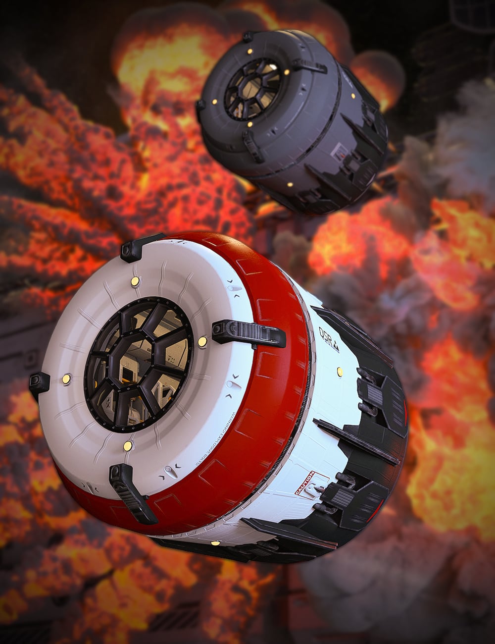 Sci-Fi Escape Pod by: Porsimo, 3D Models by Daz 3D