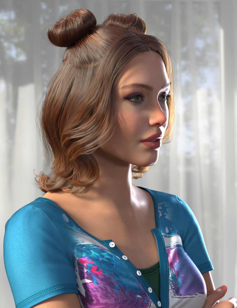 Paprika Hair for Genesis 9 by: Propschick, 3D Models by Daz 3D