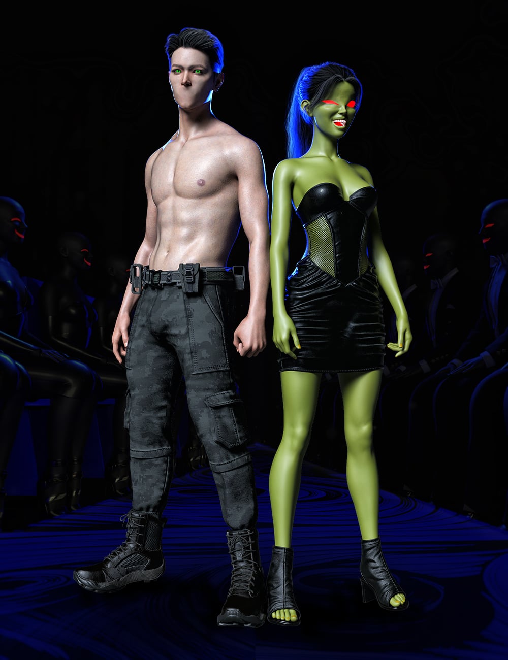 FPE Semi Faceless for Genesis 9 by: FenixPhoenixEsid, 3D Models by Daz 3D