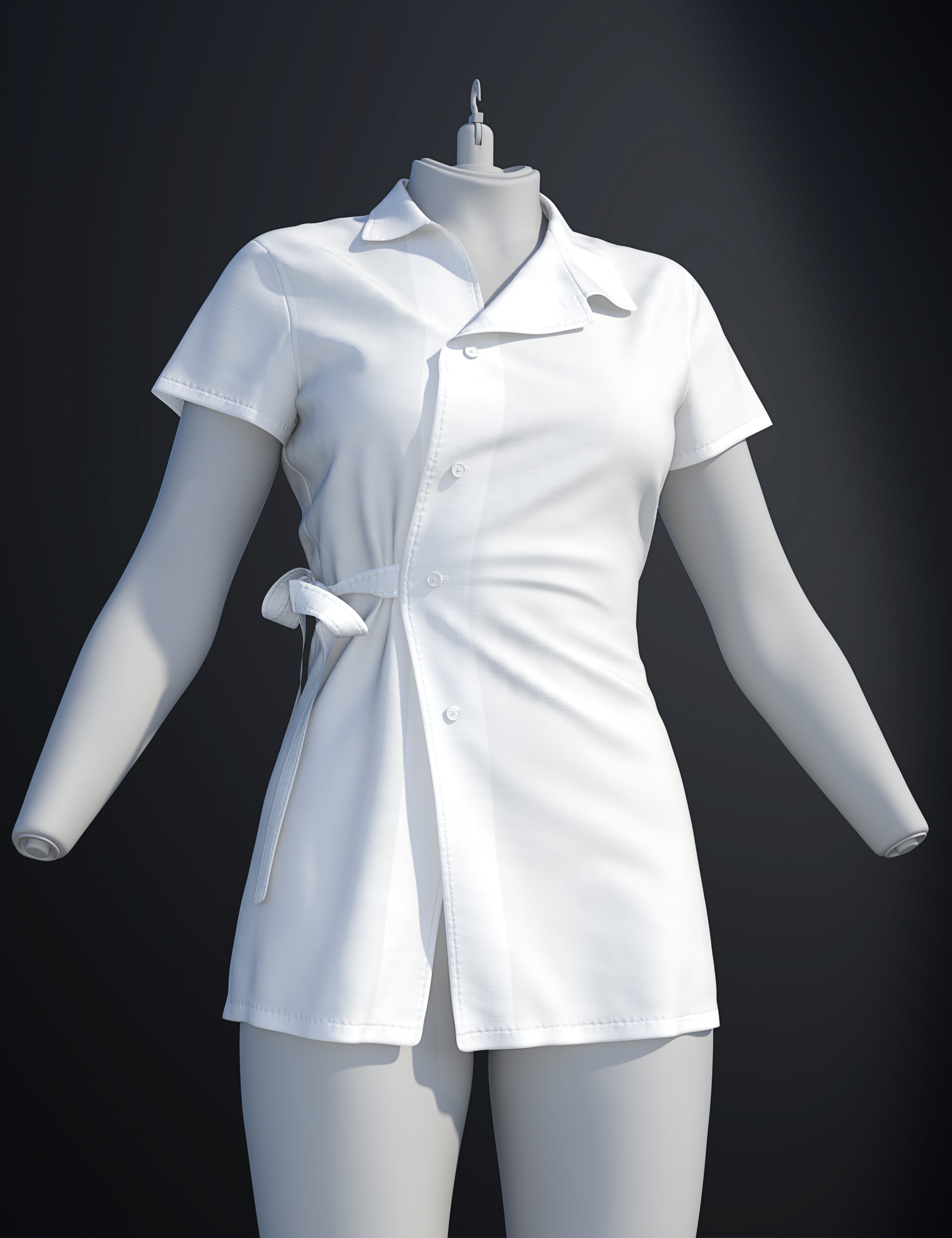 dForce SU Sexy Nurse Uniform for Genesis 9 by: Sue Yee, 3D Models by Daz 3D
