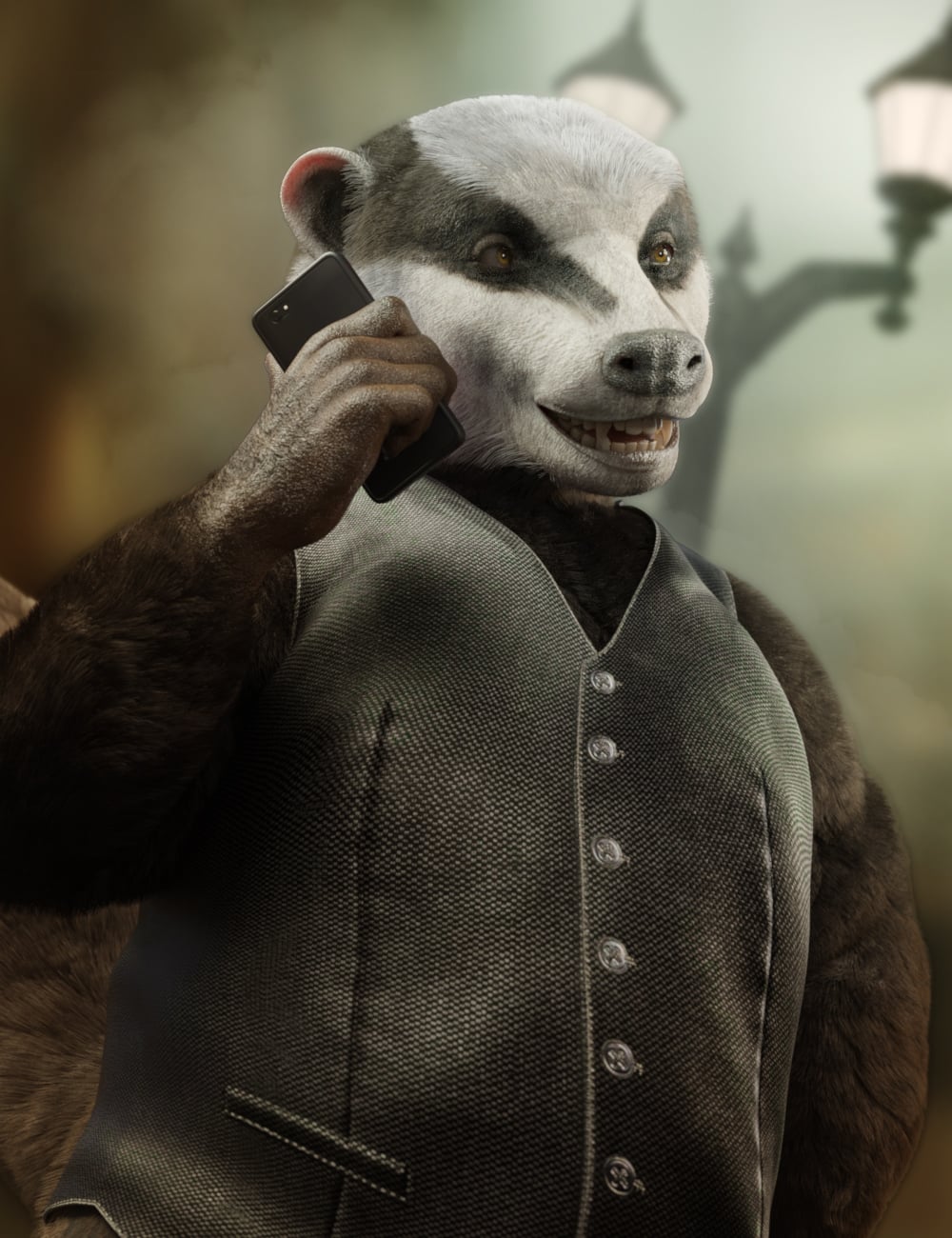 Boldger Badger for Genesis 9 by: RawArt, 3D Models by Daz 3D