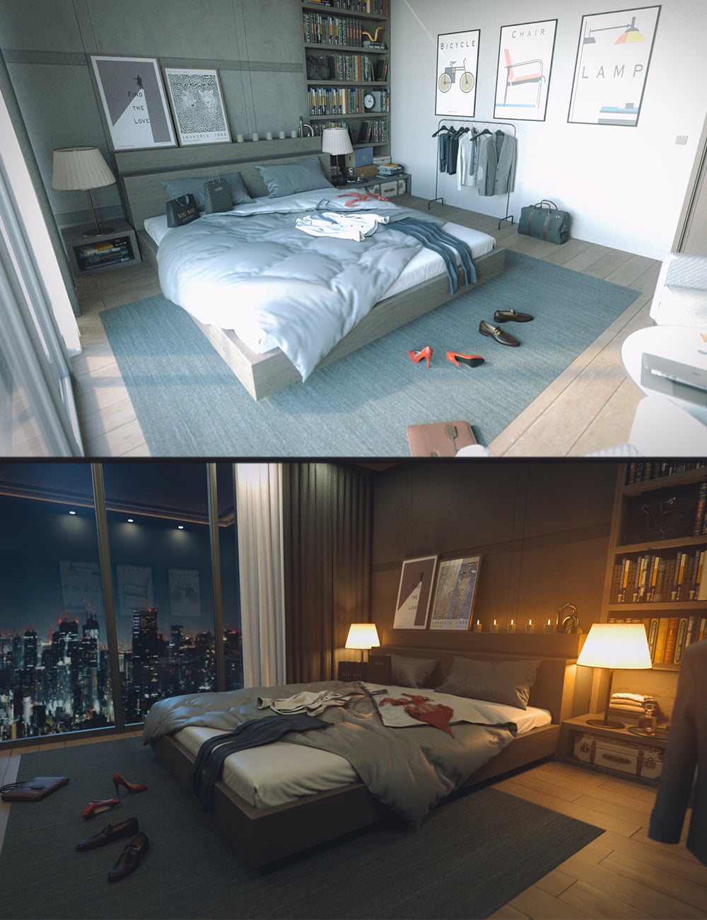 Polish Lawyer Bedroom Scene by: Polish, 3D Models by Daz 3D