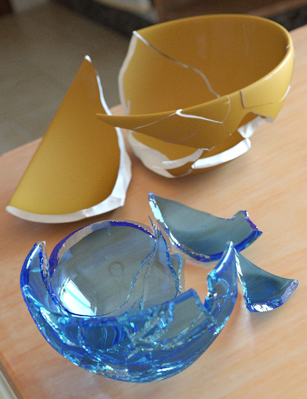 MMX Broken Dishware Pieces 02 by: Mattymanx, 3D Models by Daz 3D