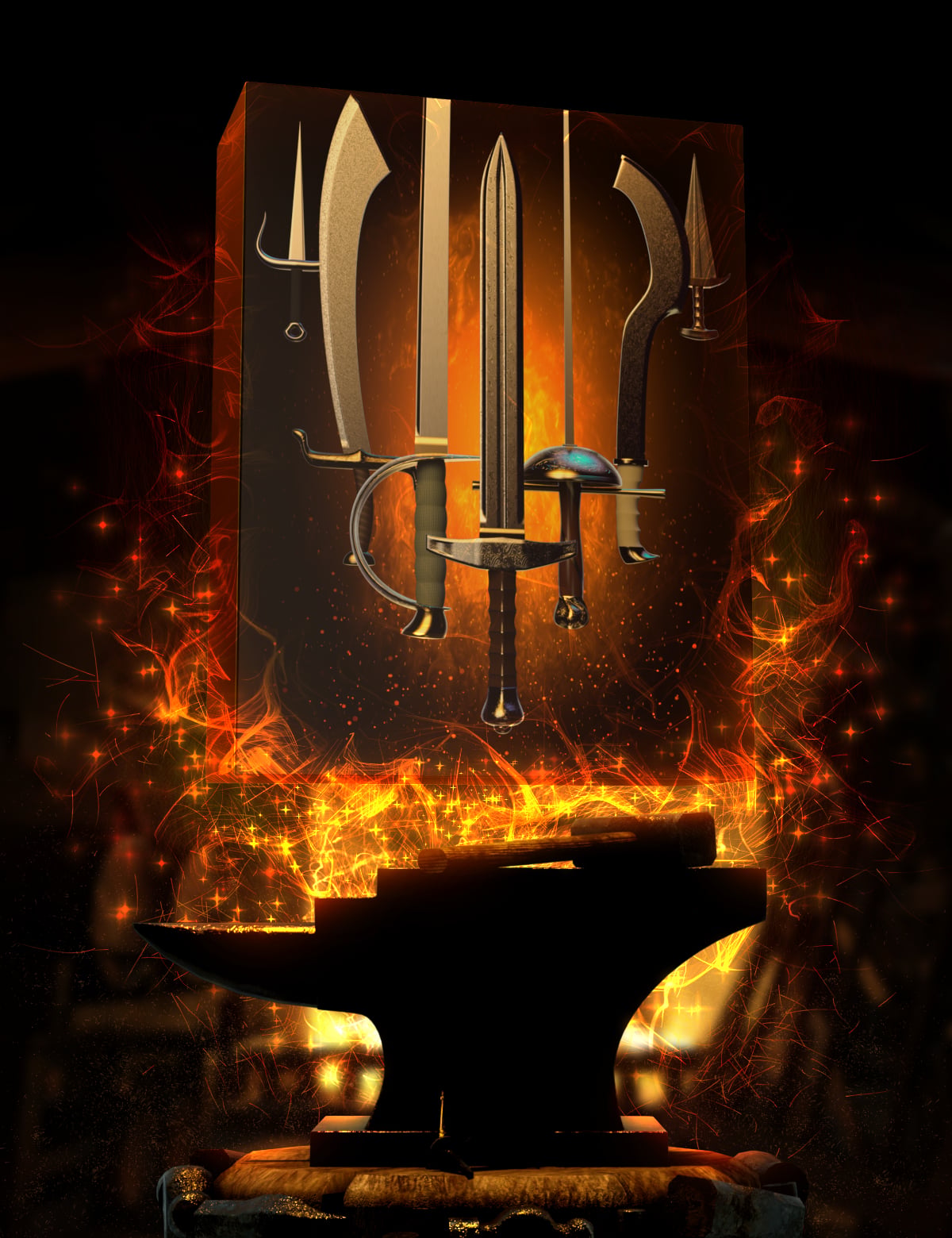 Master Swordsmith for Genesis 9 and 8 by: Mechasar, 3D Models by Daz 3D