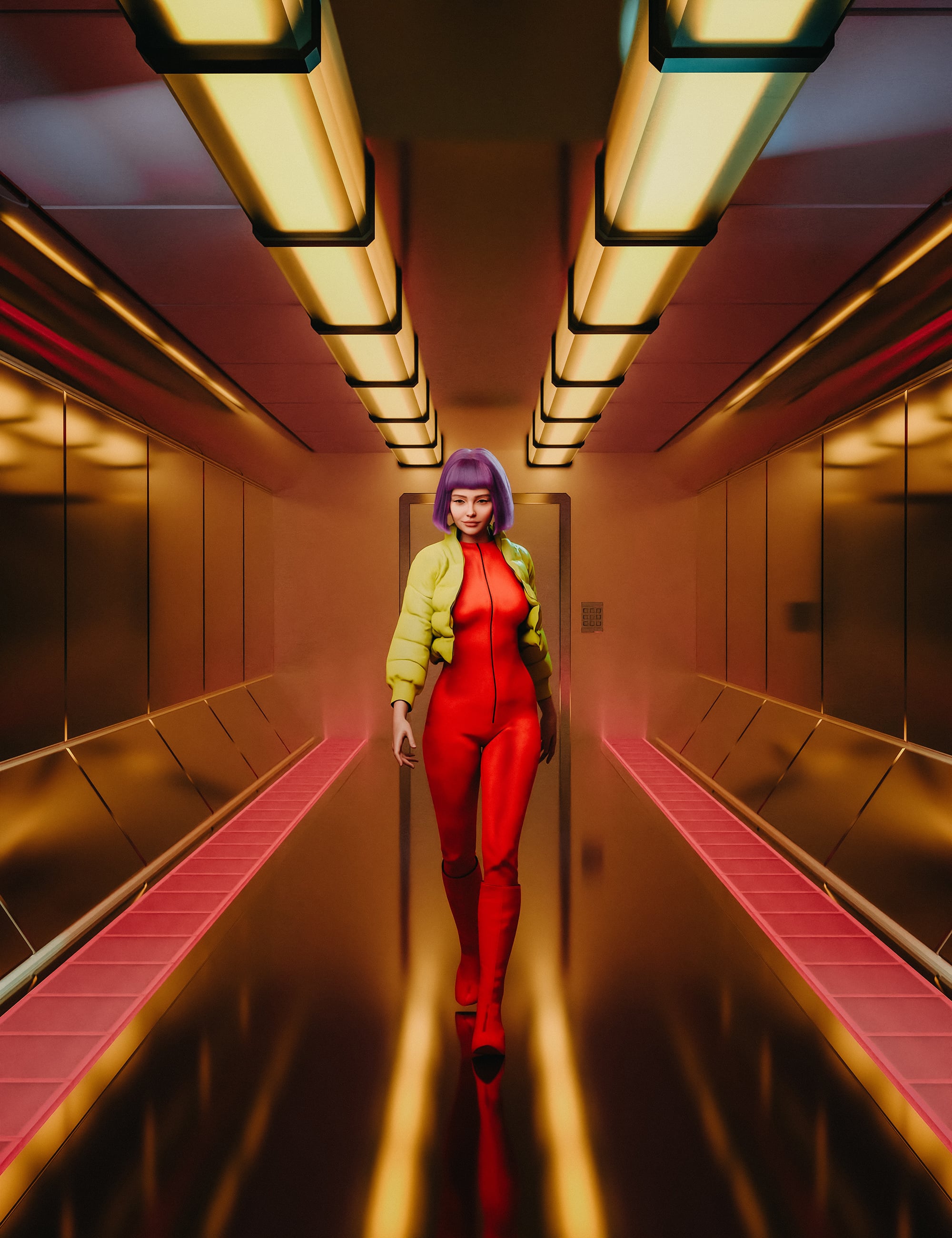 HT Clean Corridor Sci-Fi by: Hate94Neu, 3D Models by Daz 3D