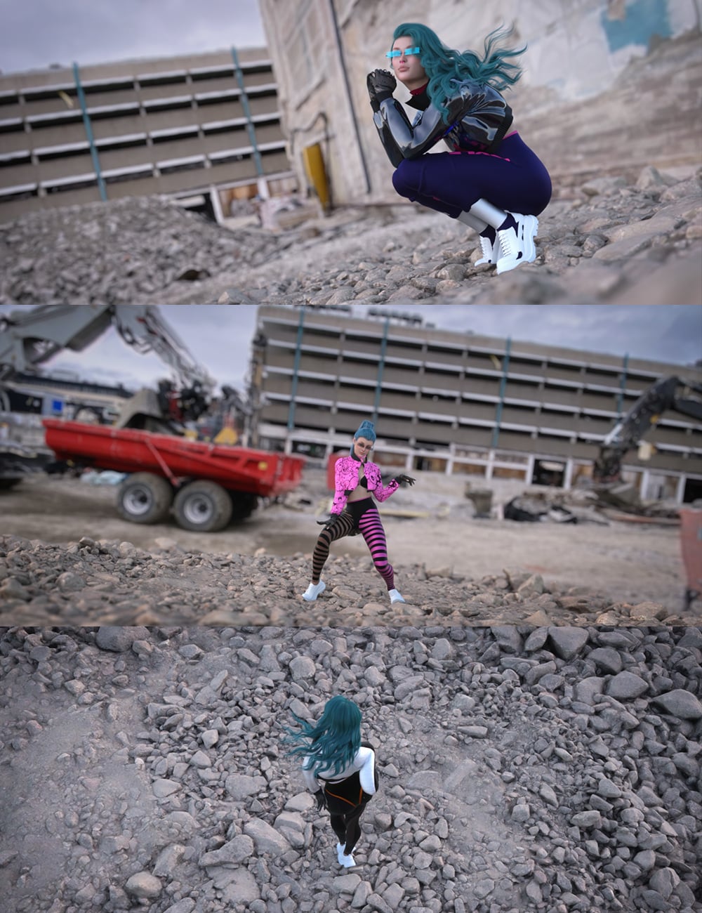 Quick 2.5D Scenes - Construction Site by: Dreamlight, 3D Models by Daz 3D