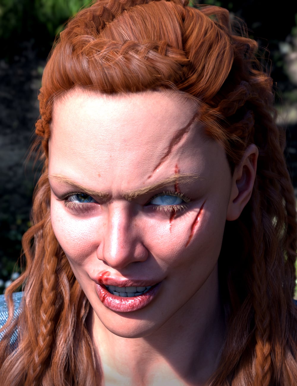 Facial Wound & Scar HD Morphs for Genesis 9 by: E-Arkham, 3D Models by Daz 3D