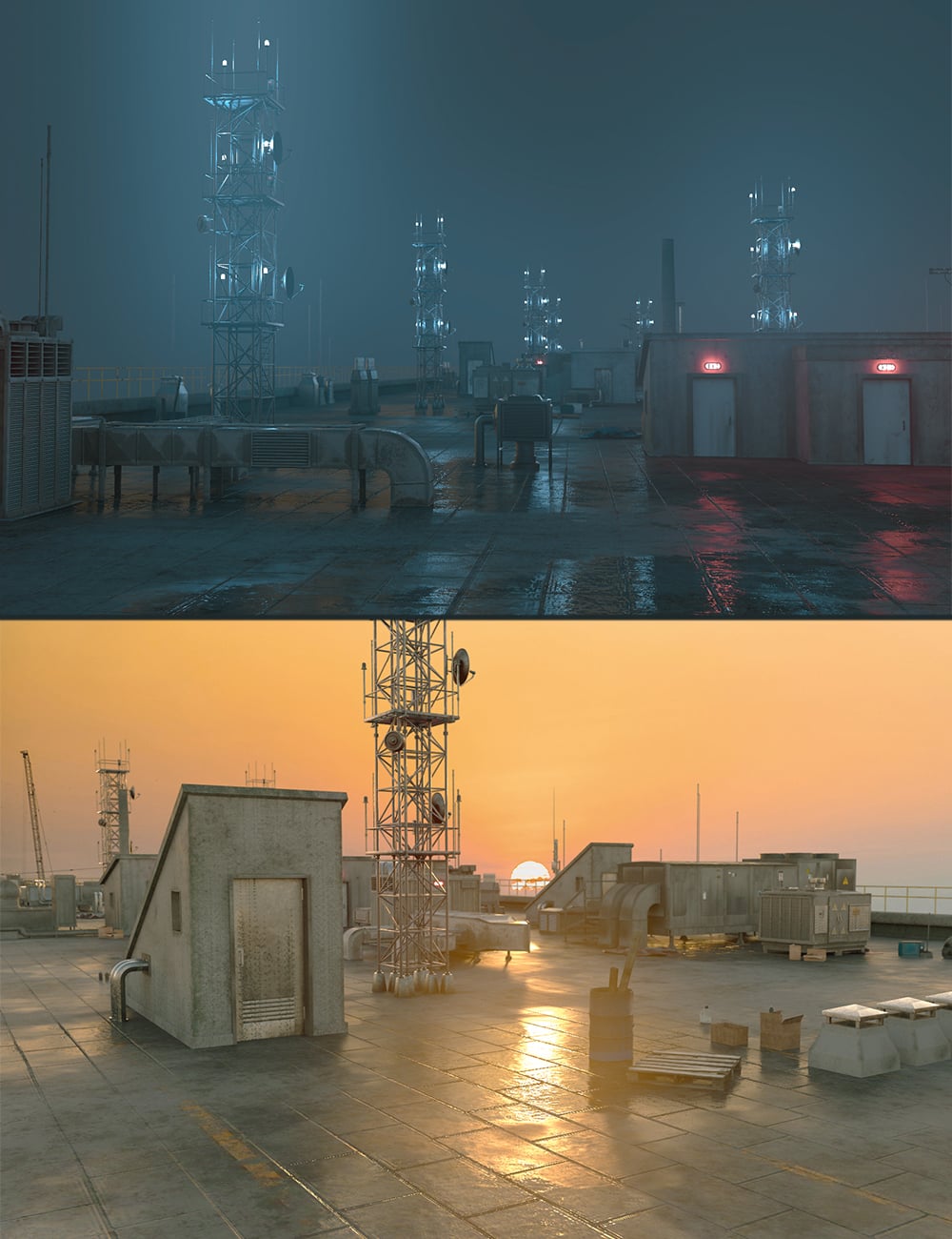 Polish Urban Rooftop by: Polish, 3D Models by Daz 3D
