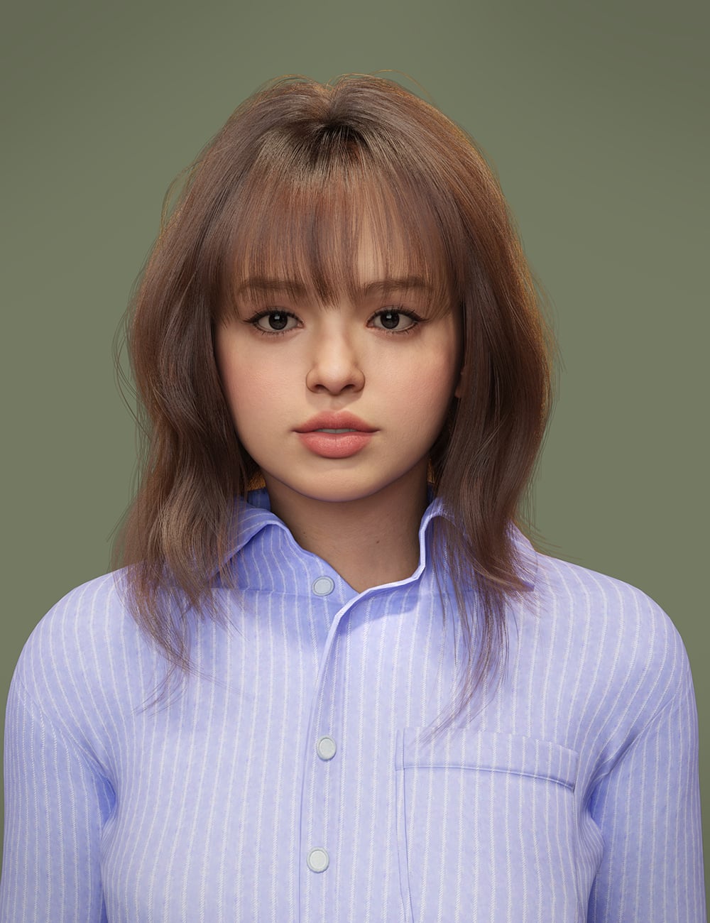 dForce Scattered Hringe Short Hair for Genesis 9 by: Magic Brush, 3D Models by Daz 3D