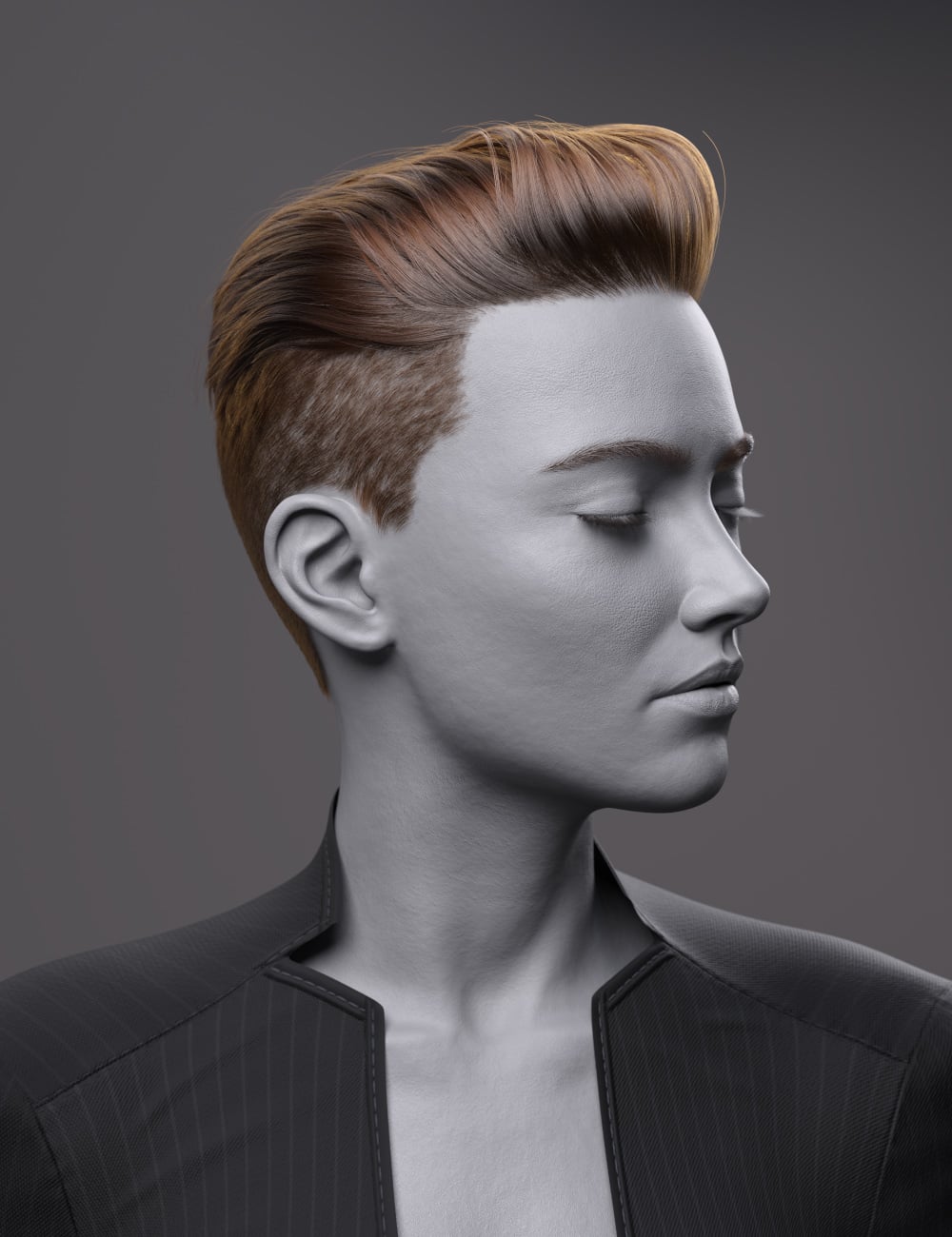 dForce FV Executive Pompadour Hair for Genesis 9 by: ForlornVoid, 3D Models by Daz 3D
