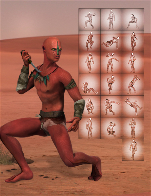 Hazai - Life and Combat Poses by: Faber Inc, 3D Models by Daz 3D