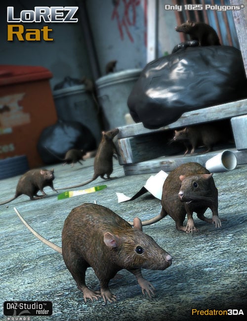 LoREZ Rat by: Predatron, 3D Models by Daz 3D