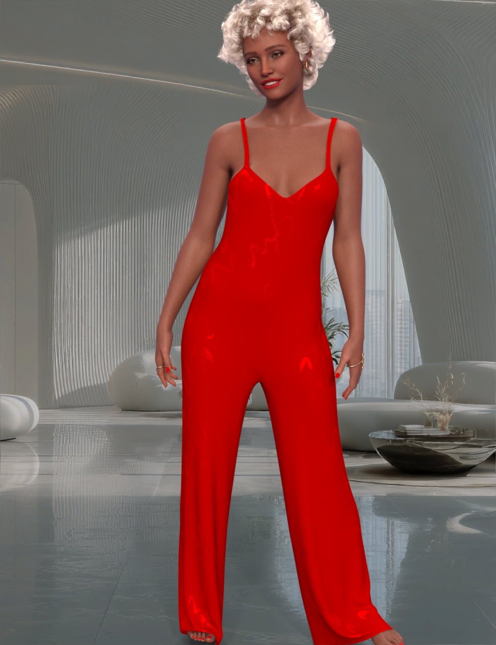 SIC Angie dForce Pants Suit for Genesis 9 by: Sisters In Chaos, 3D Models by Daz 3D