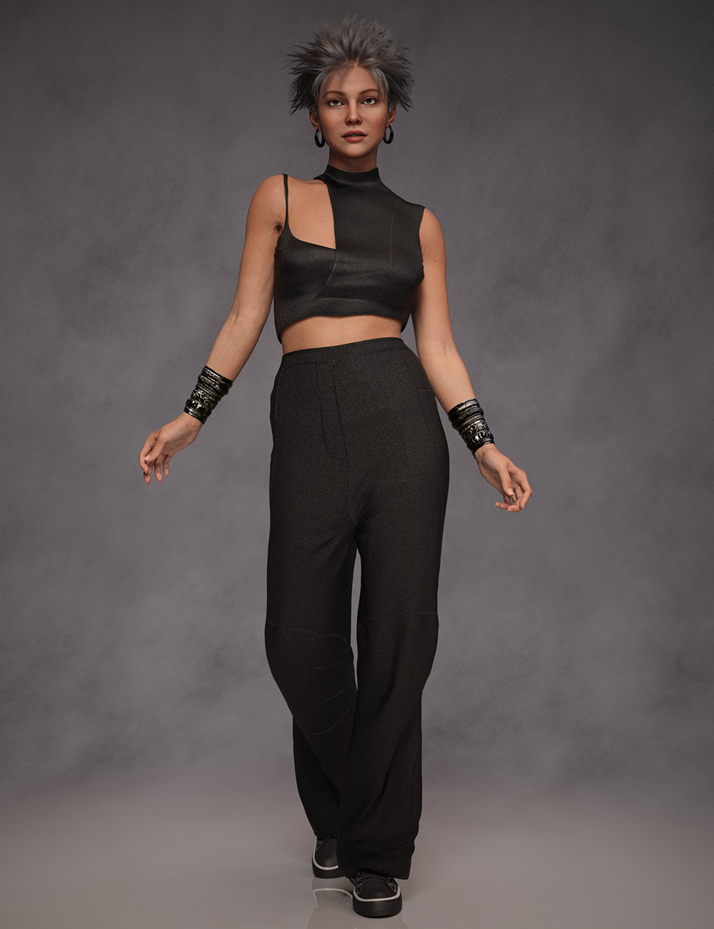 Oversized Pants Outfit for Genesis 9 by: 3DStyle, 3D Models by Daz 3D