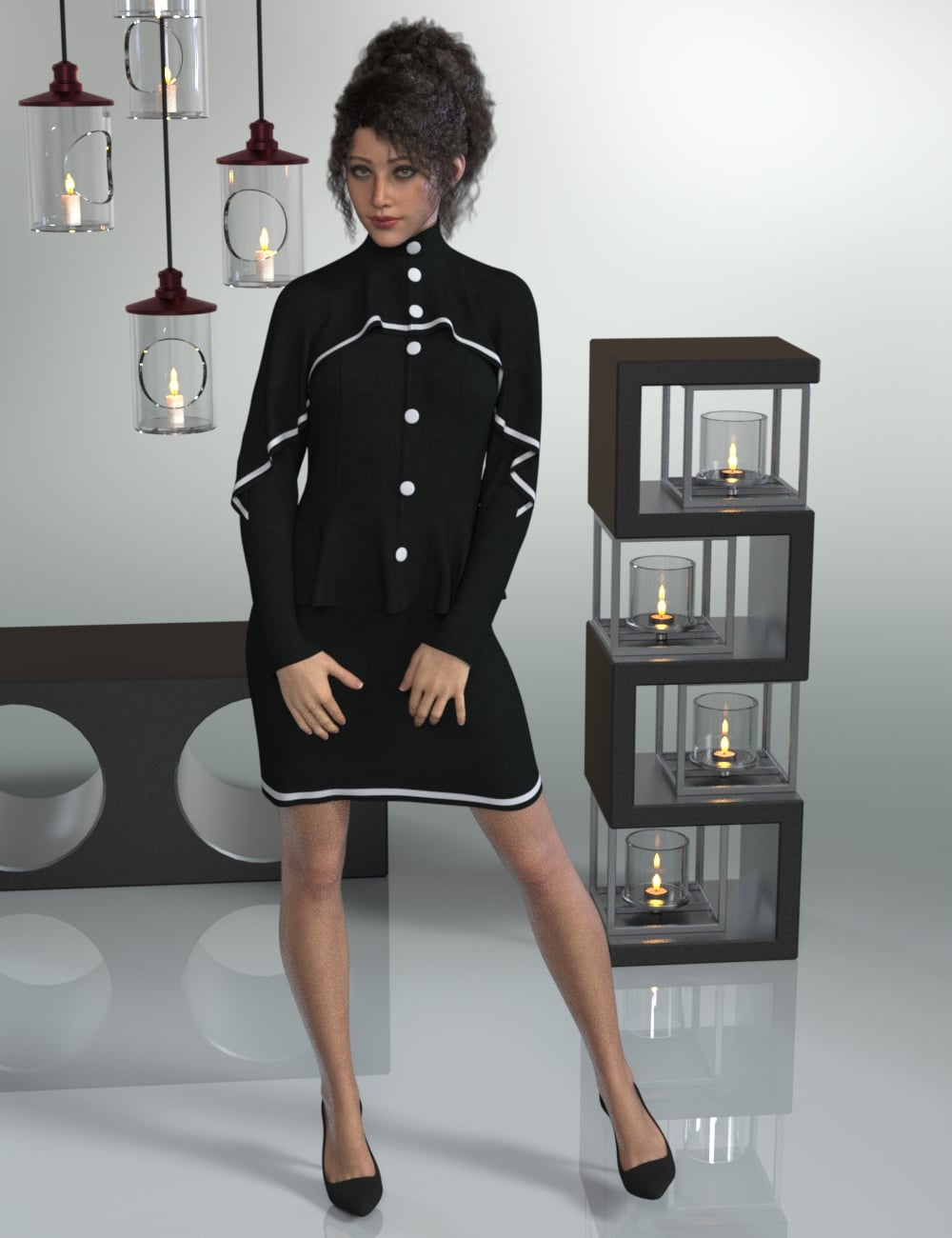 dForce Madeline Outfit for Genesis 9 by: PandyGirl, 3D Models by Daz 3D
