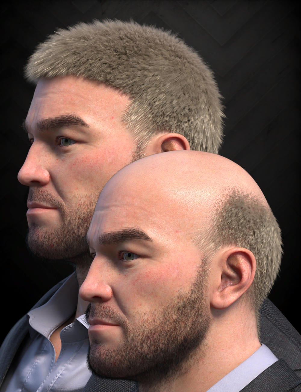 Receding Hair for Genesis 9 by: Soto, 3D Models by Daz 3D